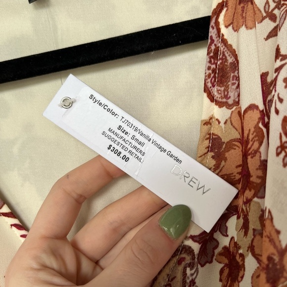 Drew NWT Vintage Garden Tie Maxi Dress - Picture 5 of 7